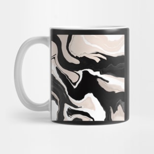 Black and white liquid paint Mug